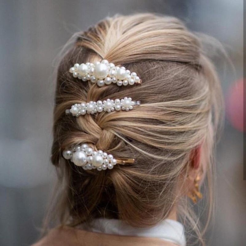 Fashion Paint Pearl Hair Clip Nhjq151970