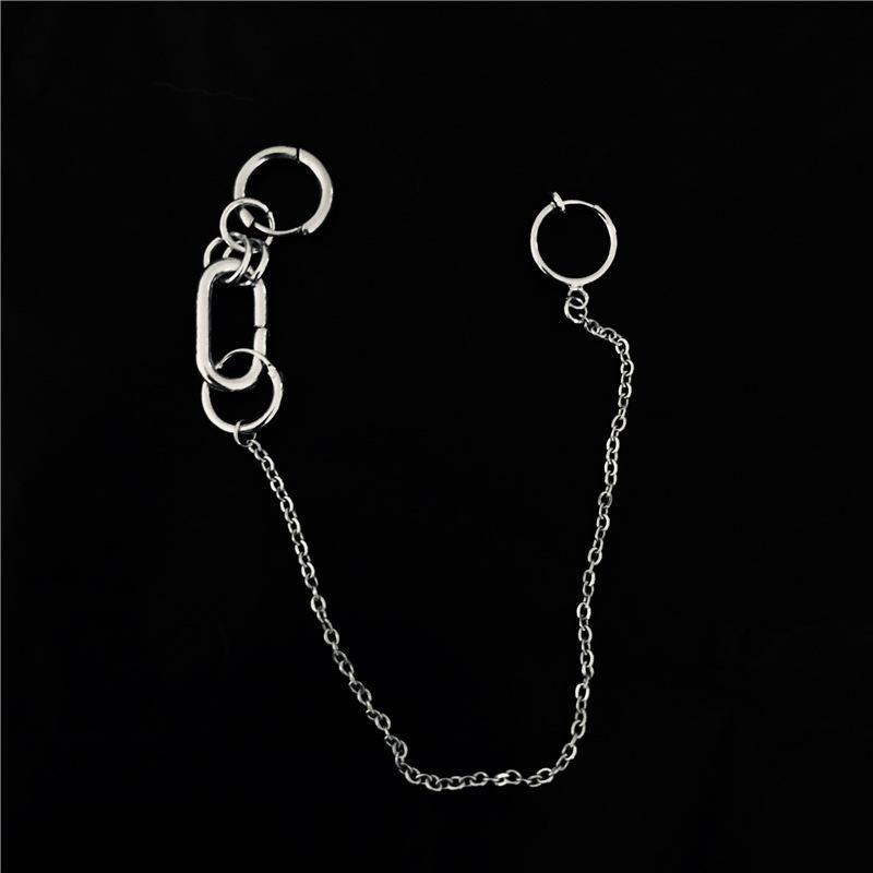 Punk Style Cool Personality Lip Chain Nose Chain Integrated Earrings Nhyq152244