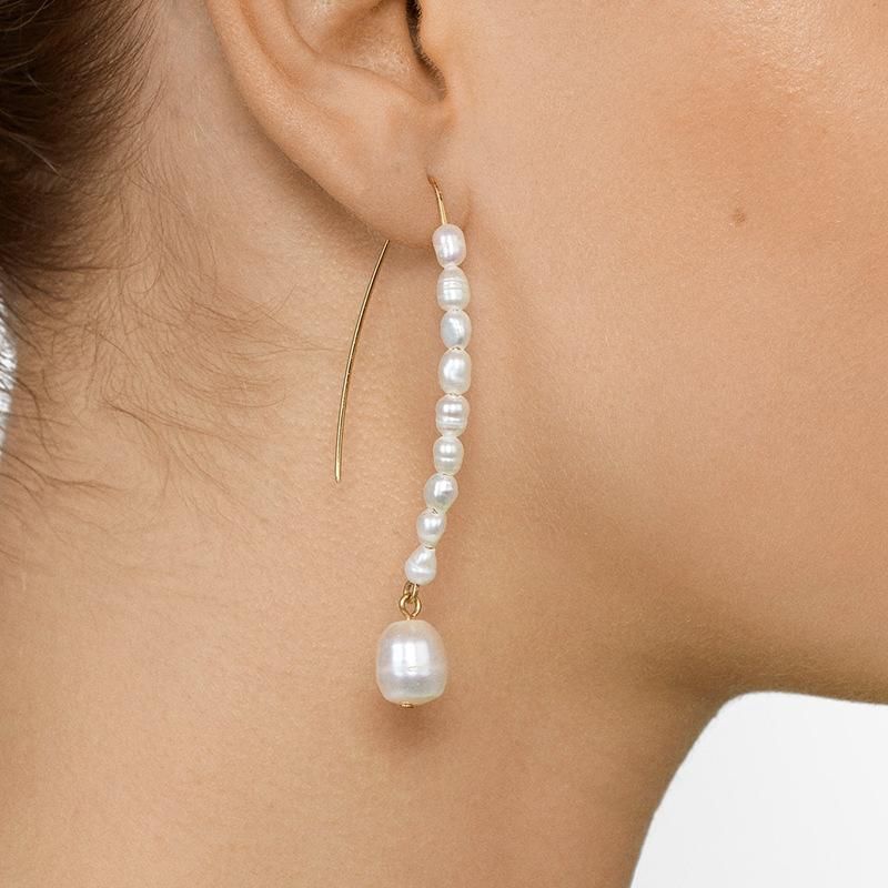 New Pearl Hoop Earrings Nhjj152440