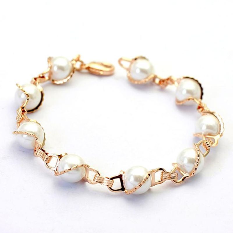 Européen Et Américain De Mode Perle Diamant Bracelet Simple Tempérament Mariée Accessoires  Sources 30609