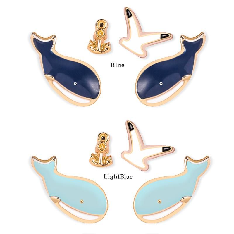 Cute Whale Dolphin Stud Earrings Nhdp153025