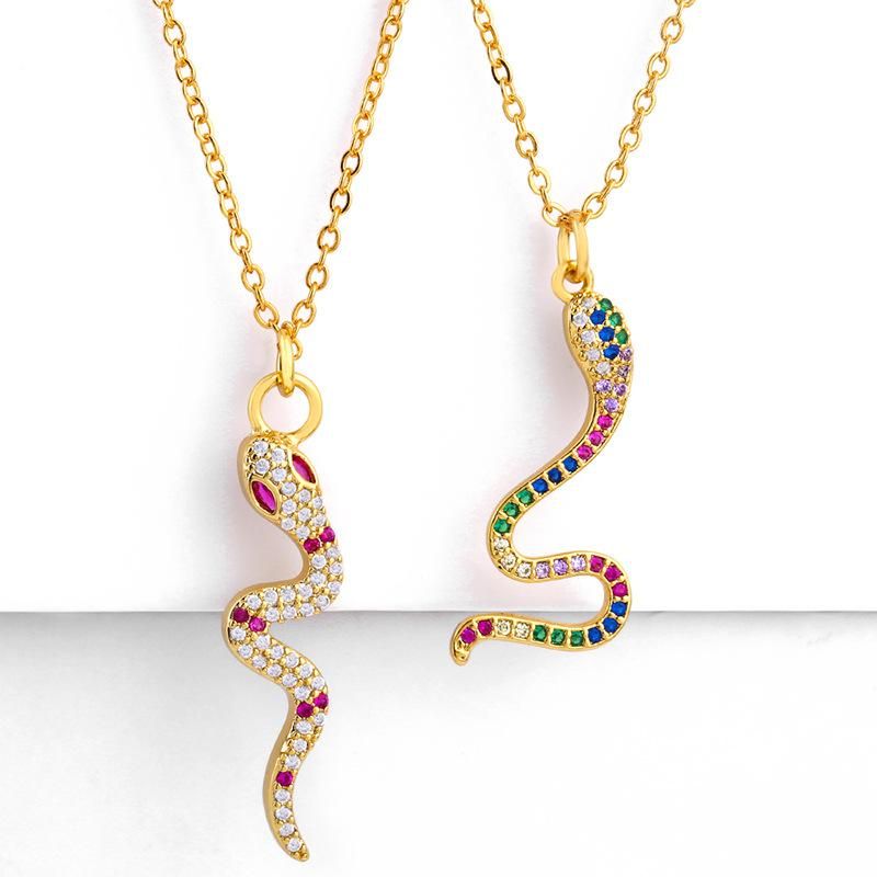 Européen Et Américain Style Creative Style Diamant Serpent Pendentif Collier De Femmes De Mode Collier Court Chandail Chaîne Collier Nkp65