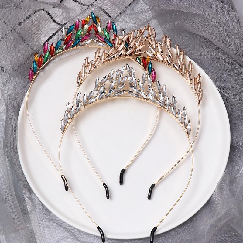 Neue Europäische Und Amerikanische Braut Krone Stirnband Hochzeits Haarschmuck Legierung Diamant Stirnband Braut Schmuck Kopfschmuck Grenz Überschreitende Versorgung