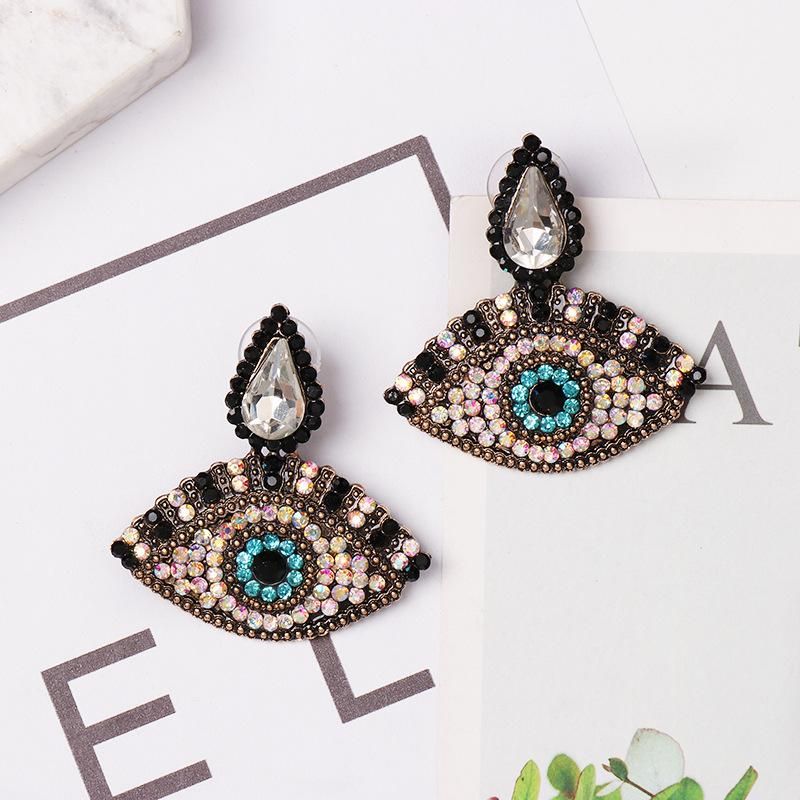 Fashion Diamond Eye Stud Earrings Nhjj154487