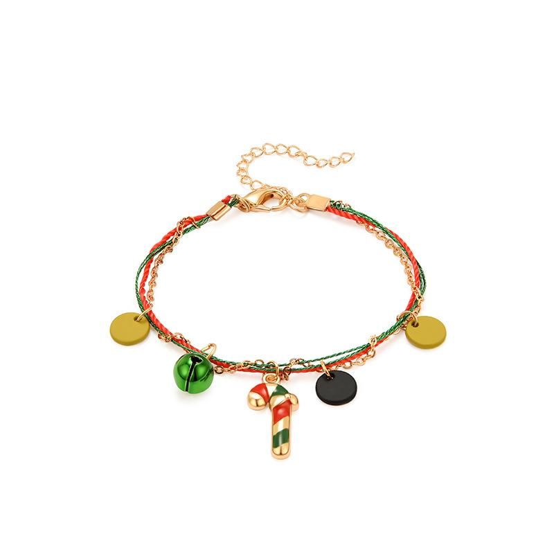 Européen Et Américain De Mode De Noël Cadeau De Noël Béquilles Jingling Cloche Bracelet Bijoux Pour Filles Amusant Tout-match