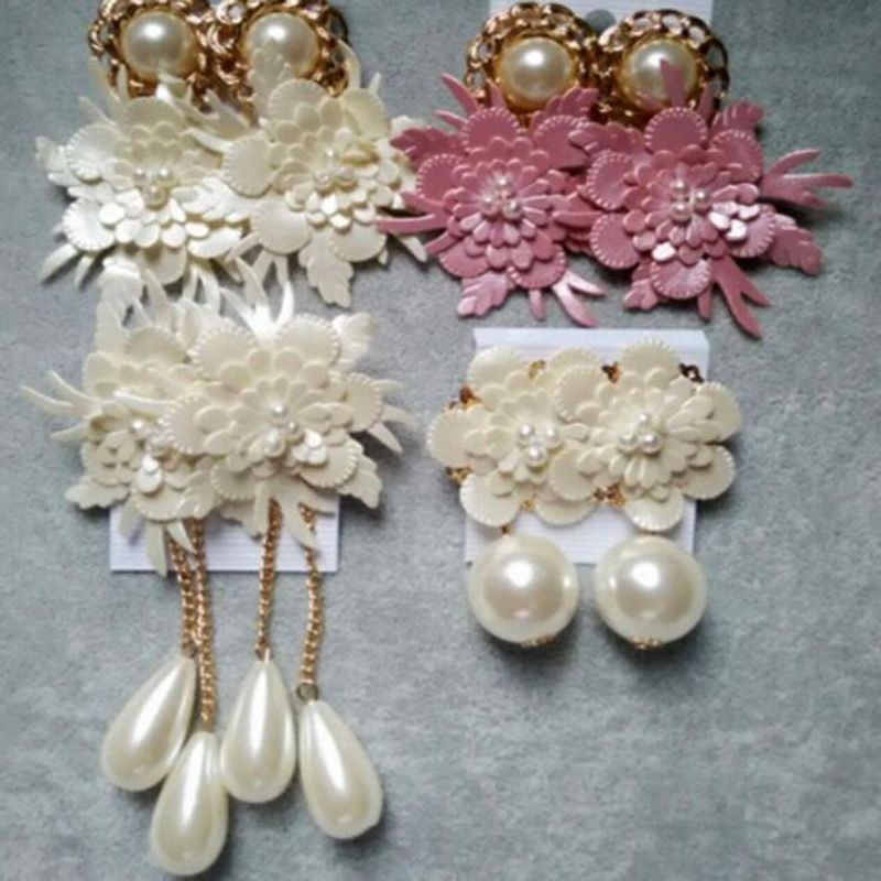 Fashion Wild Sweet Pearl Handmade Earrings Nhnt154650