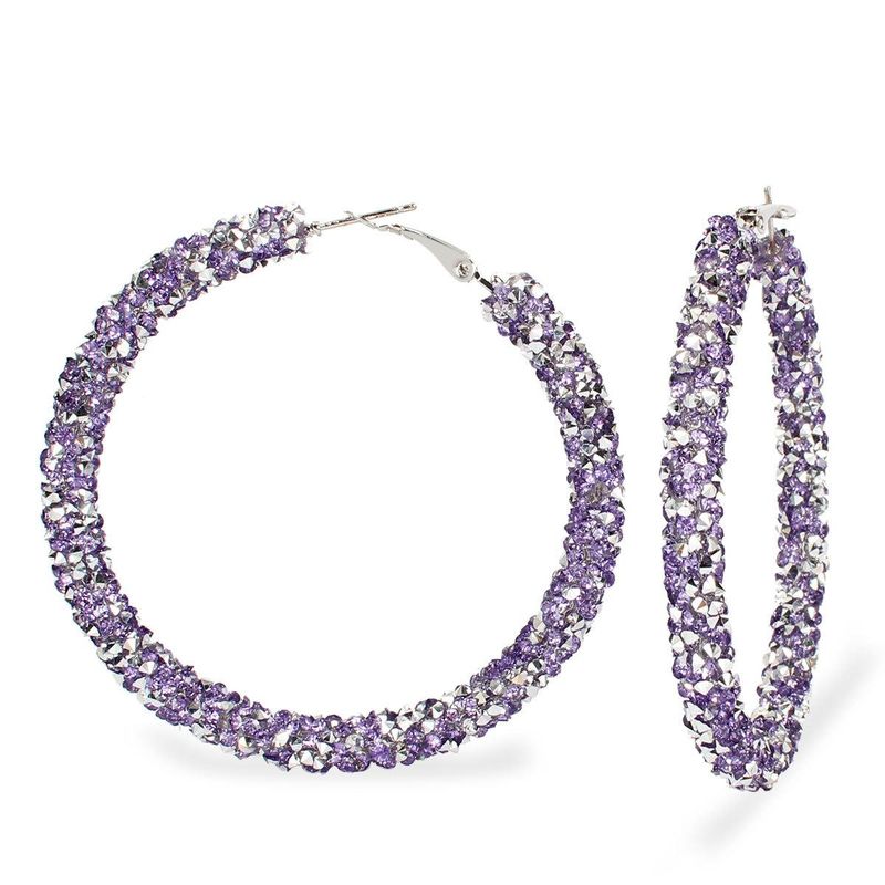 Ornement Alliage Européen Et Américain De Mode Cool Populaire Strass Boucles D'oreilles Boucles D'oreilles