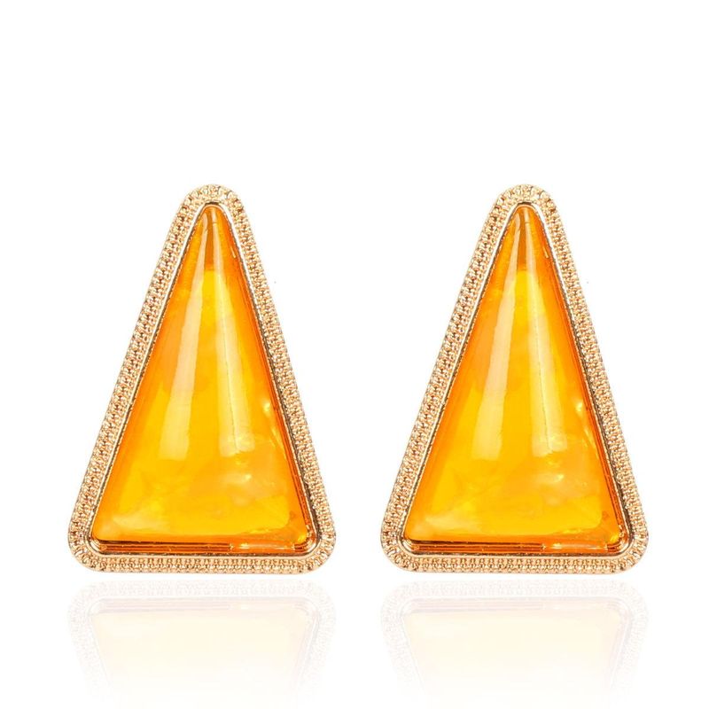 Fashion Simple Geometric Triangle Resin Earrings Nhct155141