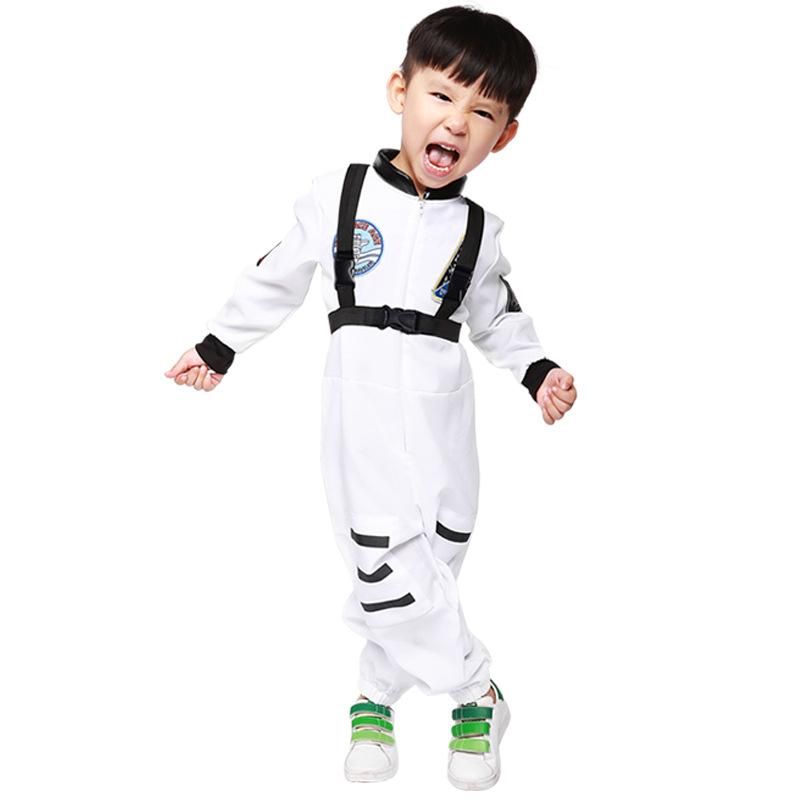 Garçon De Halloween Costume Cosplay Costume Enfants De Pilote Uniforme Vêtements De Performance Costume D'astronaute