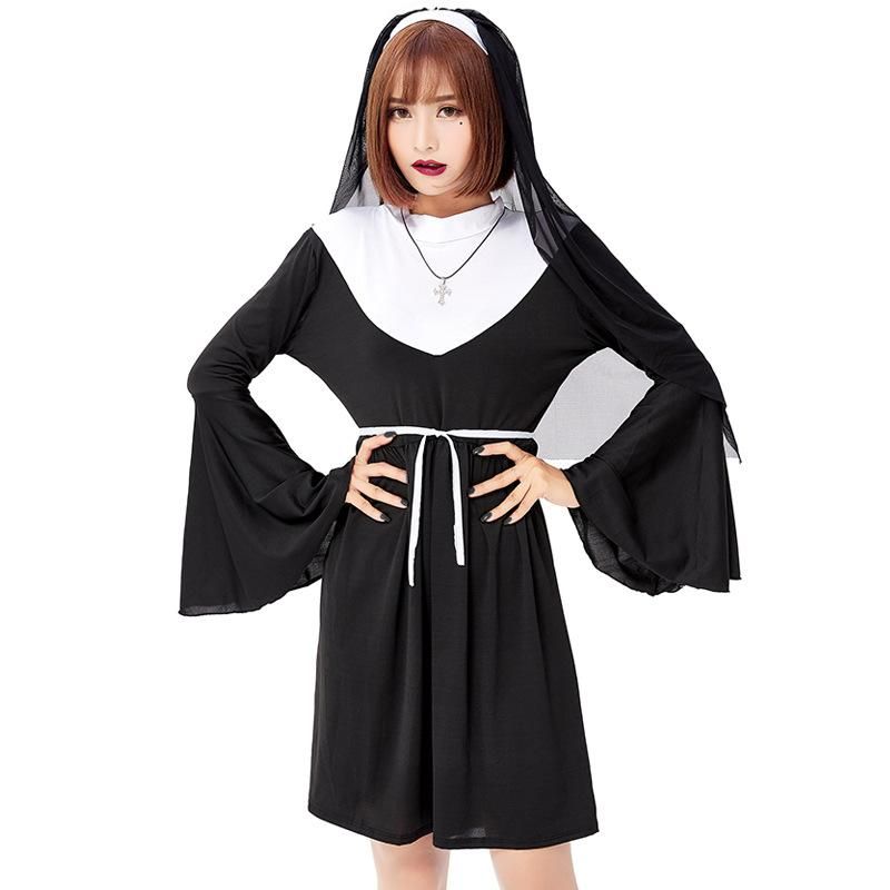 Halloween Nuns 2019 New Adult Cosplay Costume Nhfe155294
