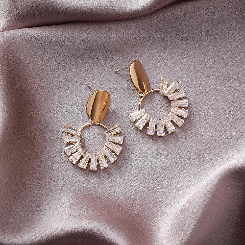 Fashion Crystal Alloy Ring Earrings Nhms155314