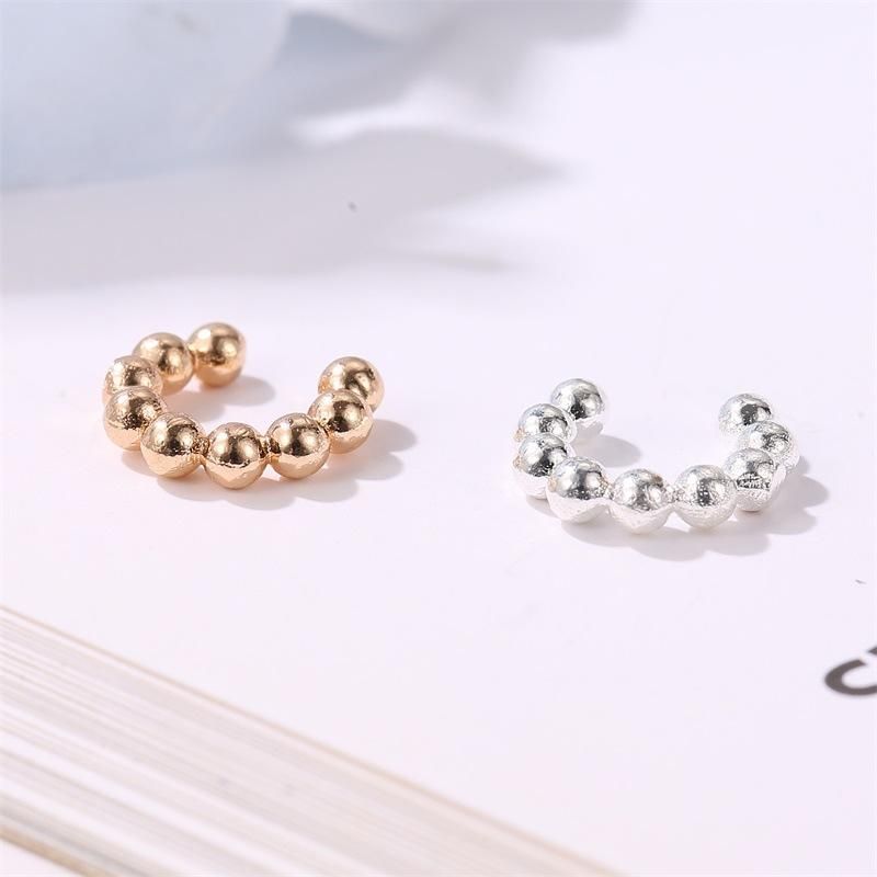 Metal Beads U-shaped Ear Cuff Clip Earrings Nhdp155482