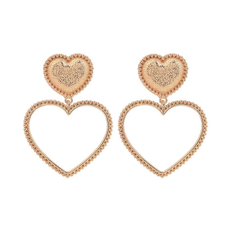 Simple And Stylish Alloy Heart Earrings Nhhn155552