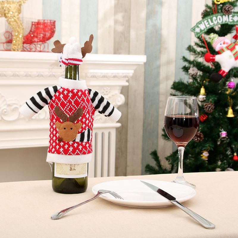 Set De Botellas De Vino Tinto De Fiesta De Alces De Navidad Nhmv155564