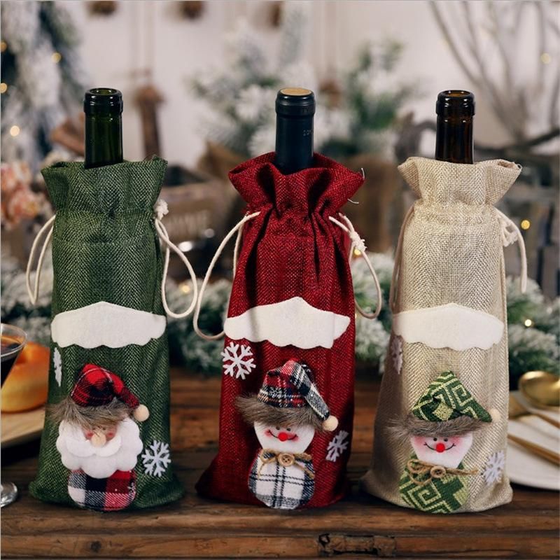 New Christmas Home Decoration Wine Bottle Set Nhmv155580