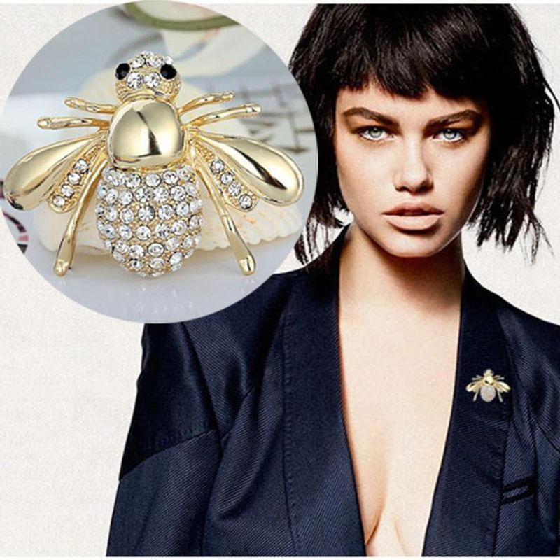 Coréenne Style Mori Style Beetle Diamant Insectes Broche Vintage Corsage Col Pin Décolleté Clip Européenne Et Américaine Du Commerce Extérieur Ornement En Gros