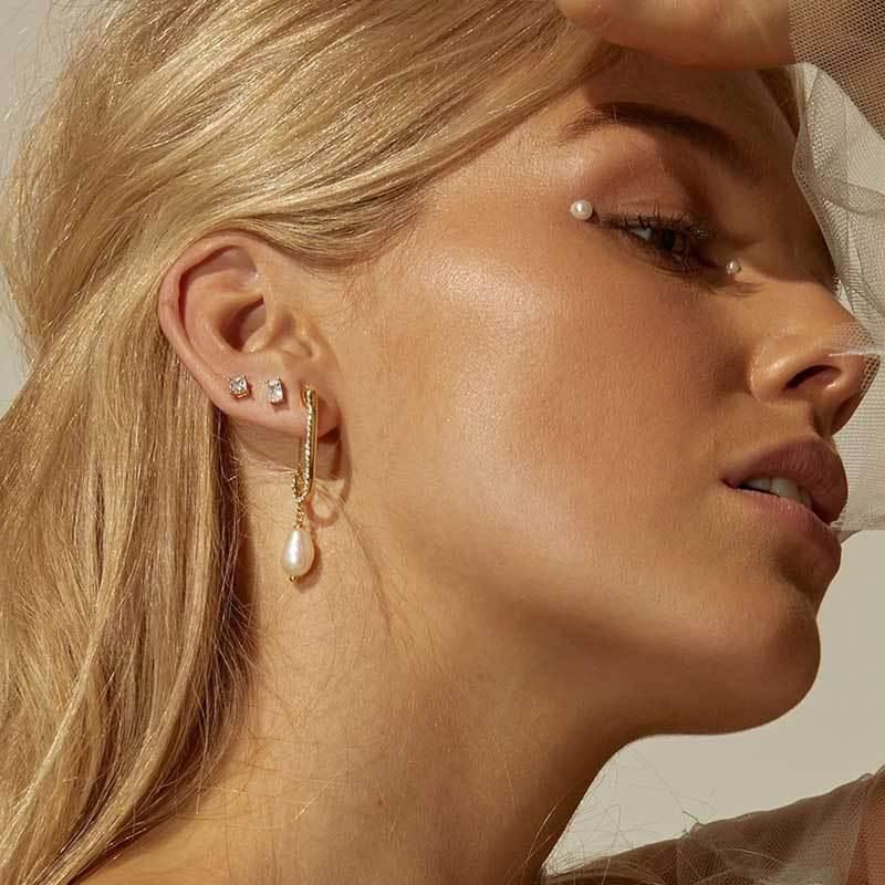 Europäische Und Amerikanische Grenz Überschreitende Ohrringe Neue Böhmische Ohrringe Damen Street Shooting Mode Perlen Nadel Ohrringe Frauen
