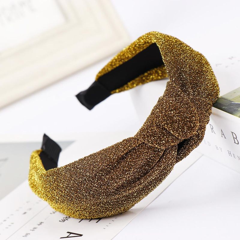 New Bright Silk Stretch Velvet Knotted Wide-brimmed Headband Nhhv149538