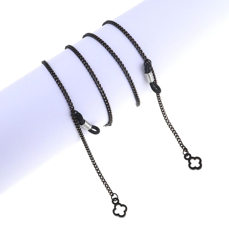 Black Four-leaf Clover Glass Chain Nhbc155718