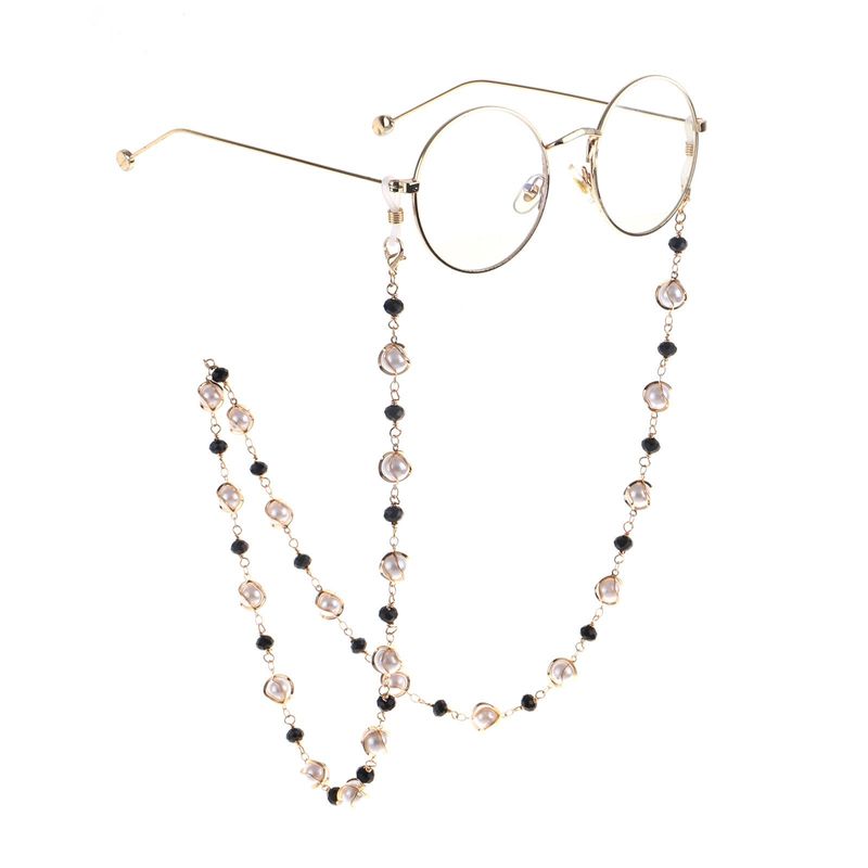 Pearl Crystal Metal Handmade Glasses Chain Nhbc155724