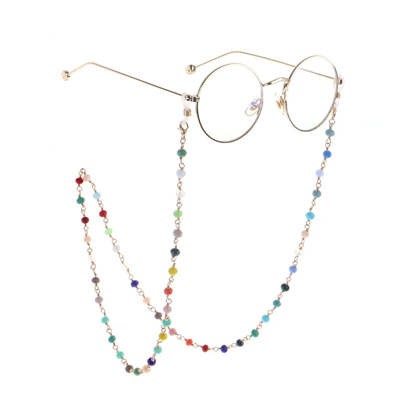 Color Crystal Metal Handmade Glasses Chain Nhbc155729