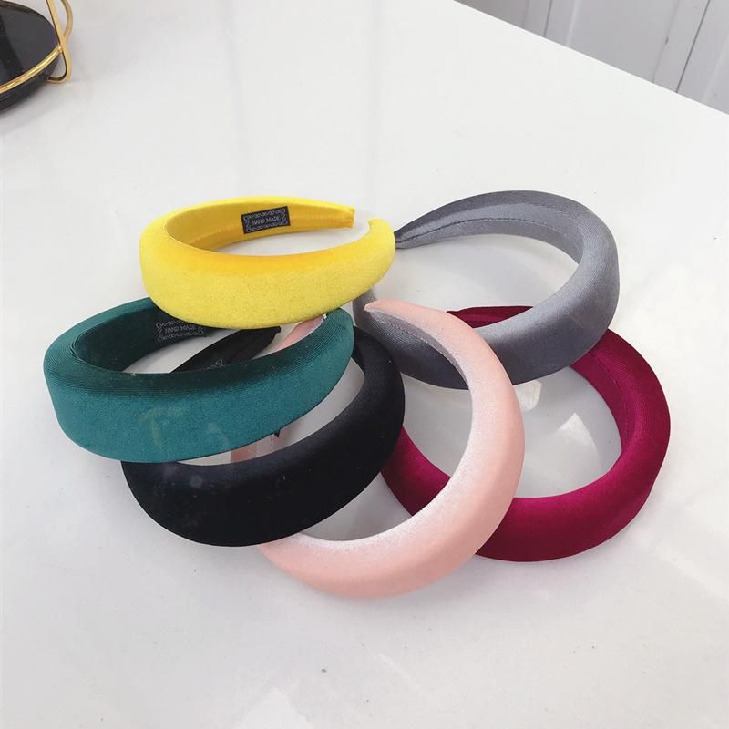 Milk Silk Thick Sponge Ring Solid Color Headband Nhsm155760