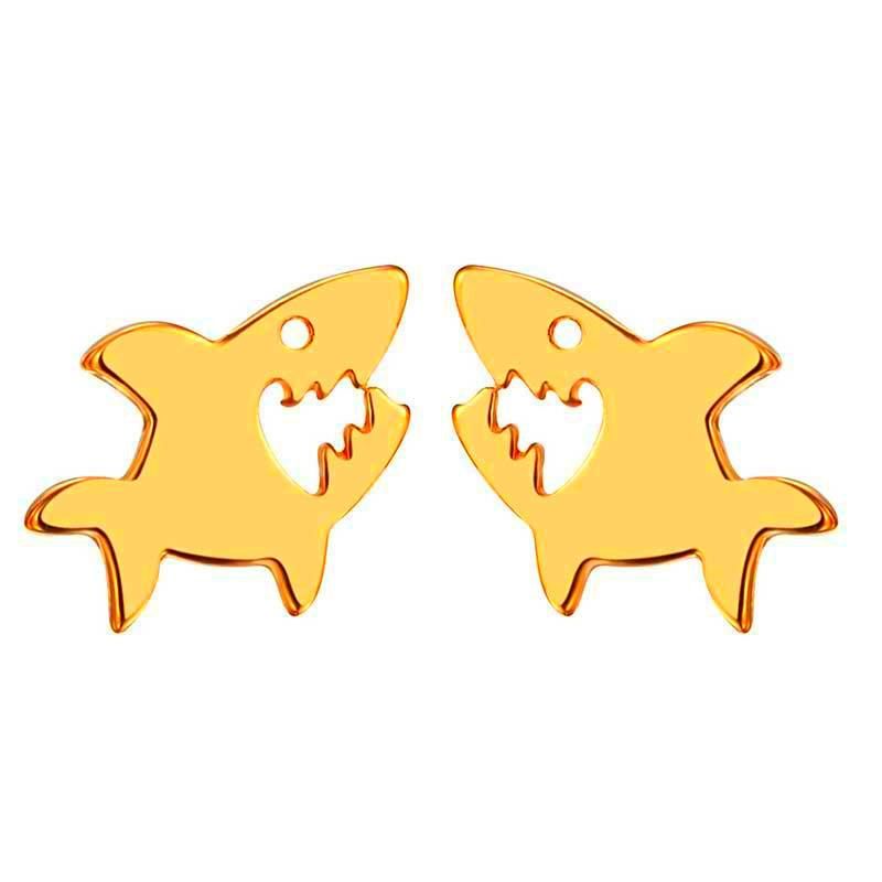 Simple Alloy Shark Stud Earrings Nhcu149827