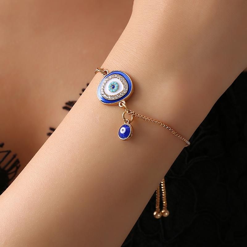 Personalidad Europea Y Americana Pulsera De Una Sola Capa Con Demonio De Diamante Nhdp149881