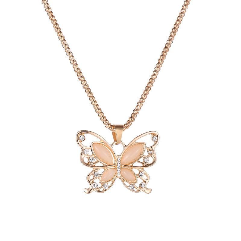 Womens Butterfly Electroplating Alloy Necklaces Nhdp149945