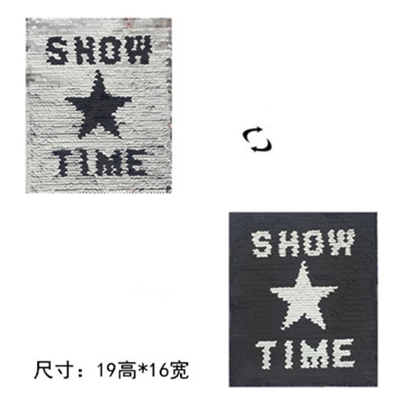 Five-pointed Star  Two-faced English Cloth Stickers Nhlt150265