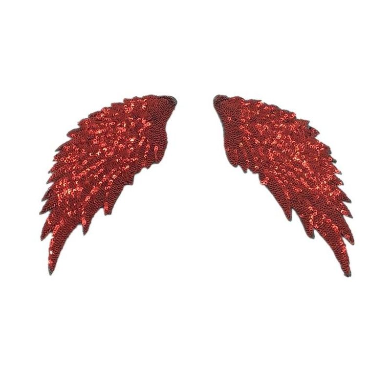 Fashion Sequins Red Personality Wings Cloth Stickers Nhlt150284