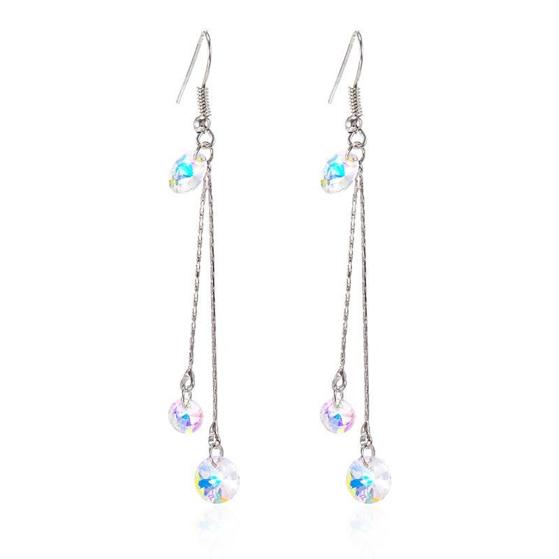 New Chain Colorful Crystal Earrings Nhpf150490