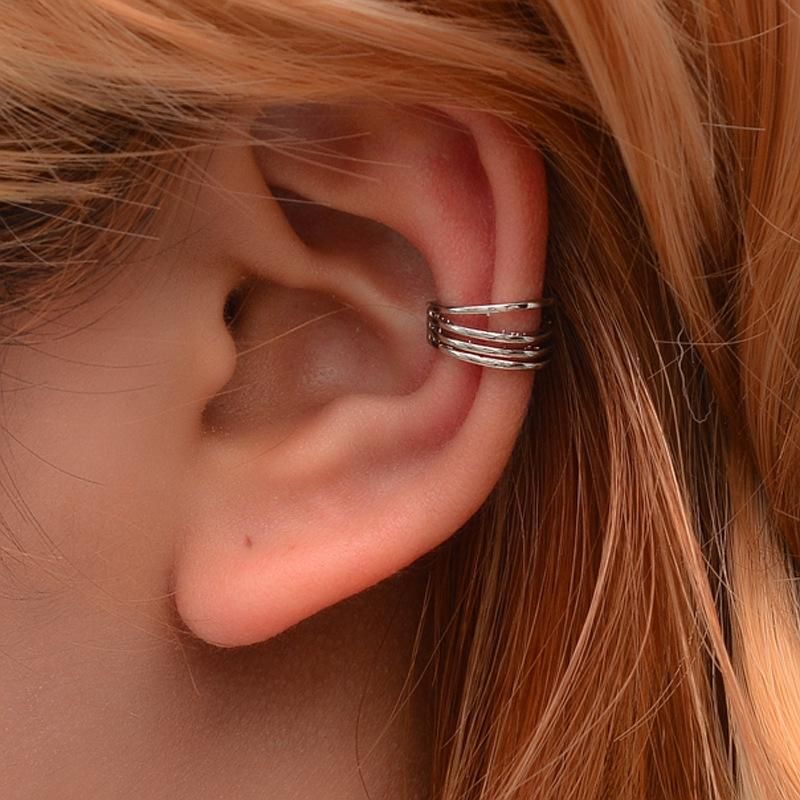 Simple Cuff Copper Clip Earrings Nhdp150554