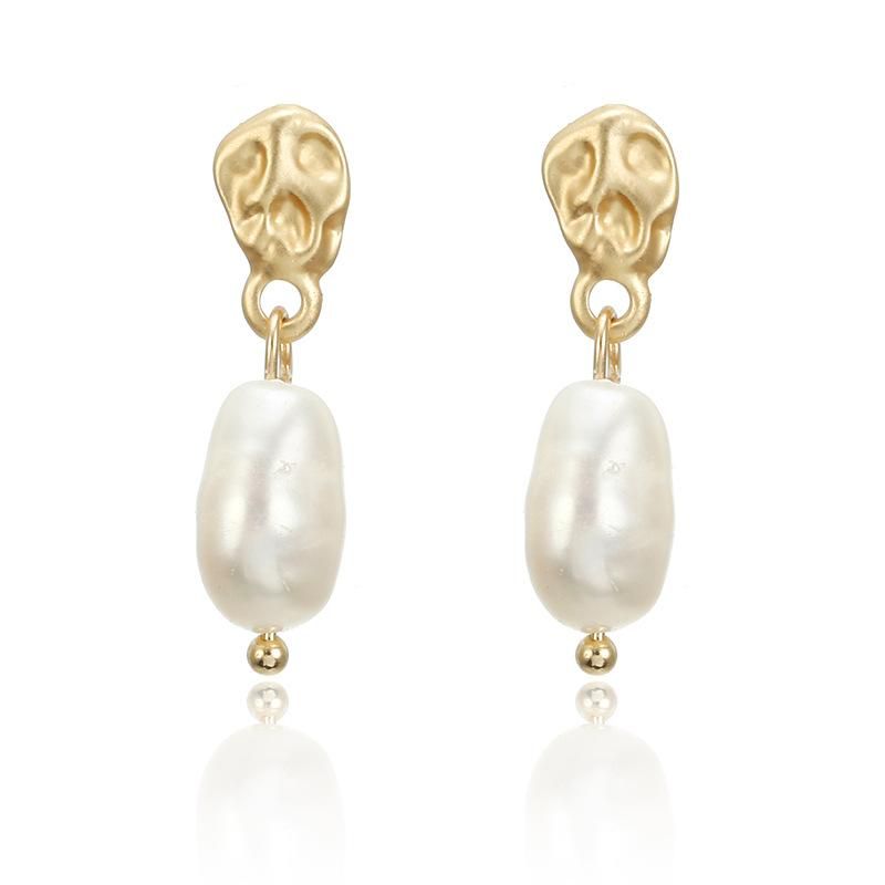 Pearl Alloy Earrings Nhpf151094