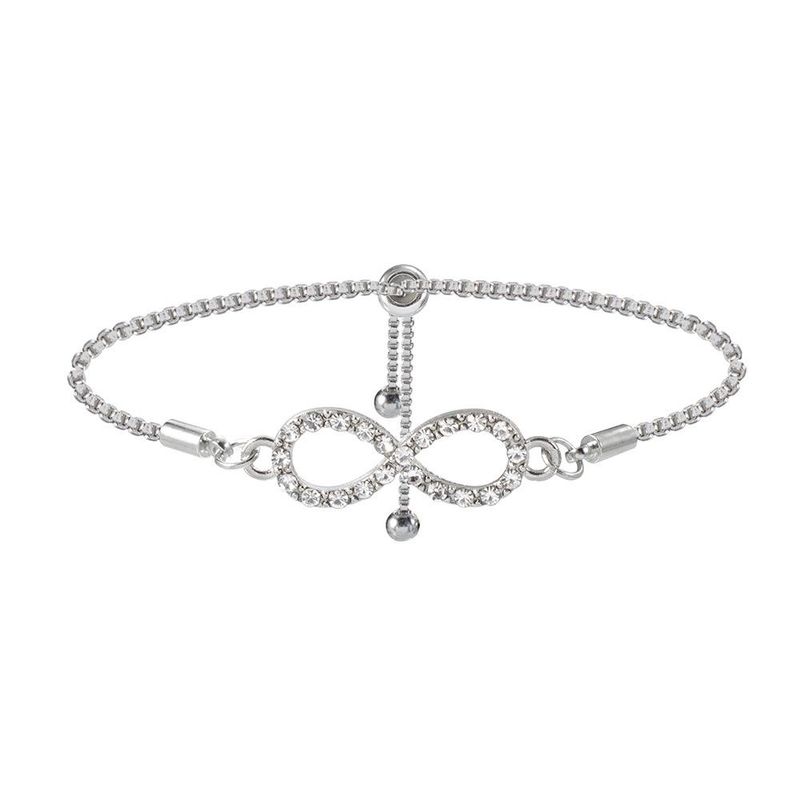 Simple Diamond 8-shaped Bracelet Nhpv151132