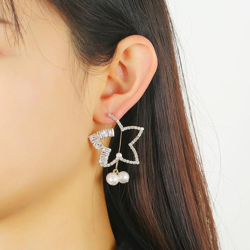 Zircon Earrings High-grade Copper Diamond Earrings Simple Geometric Earrings Wholesale