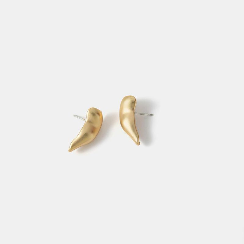 New Popular Brass Matte Earrings Geometric Irregular S925 Silver Earrings For Women