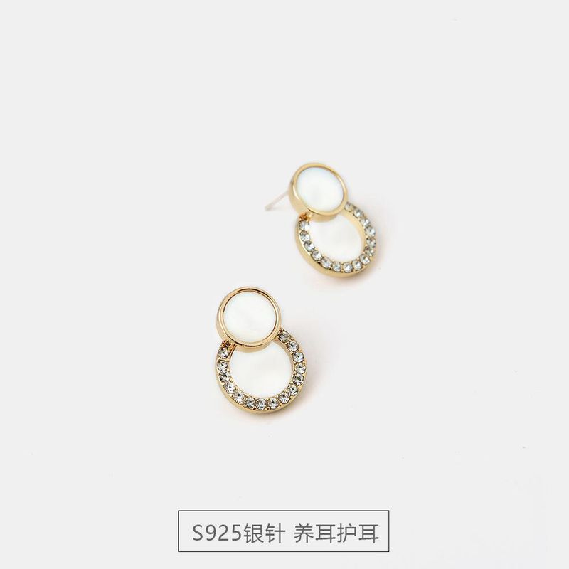 New S925 Silver Simple Creative Earrings Fashion Girl Earrings Jewelry