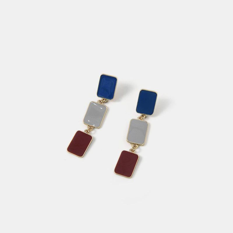 Popular Oil Drop Color Simple Earrings Women's Jewelry S925 Tremella Earrings Jewelry