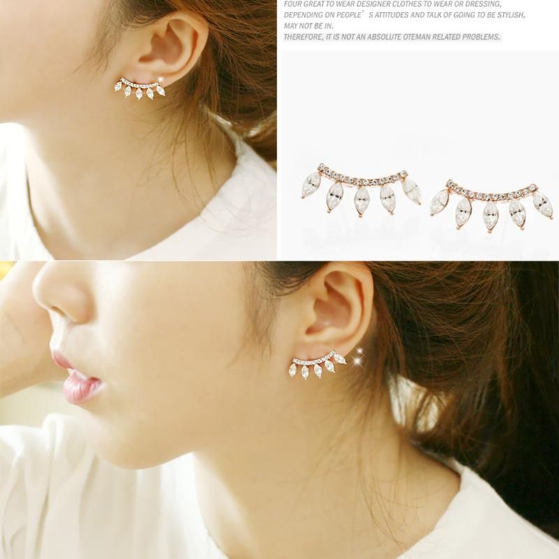 Japanisches Und Koreanisches Einzigartiges Design Wimpern Strass Ohrringe Ohrringe Diamant Fünf Kristall Ohrringe Frauen All-match Temperament Ohrringe