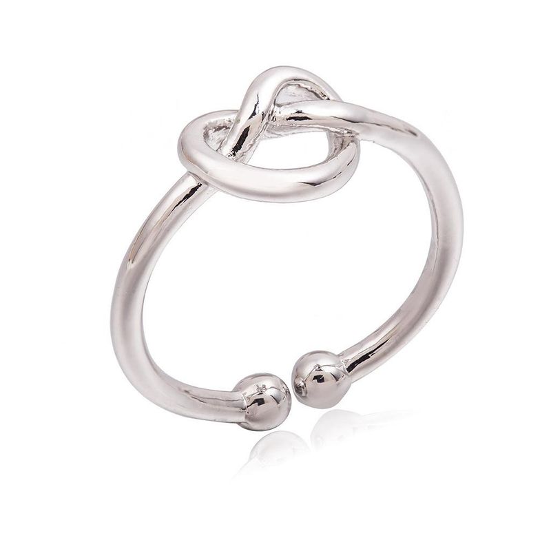 Knotted Love Ring Ring Open Heart Braided Staggered Ring