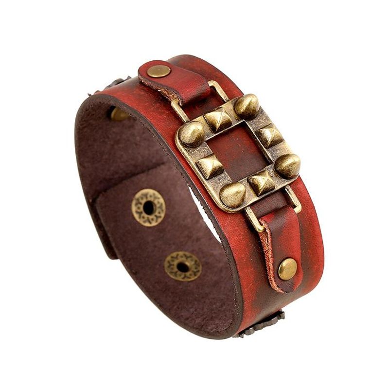 Vintage Punk Leather Bracelet