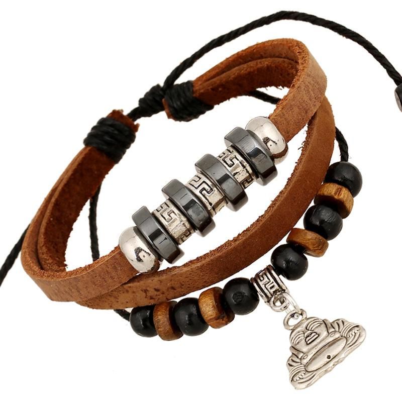 Accessories Leather Beaded Bracelet Personalized Jewelry Bracelet Spot Wholesale