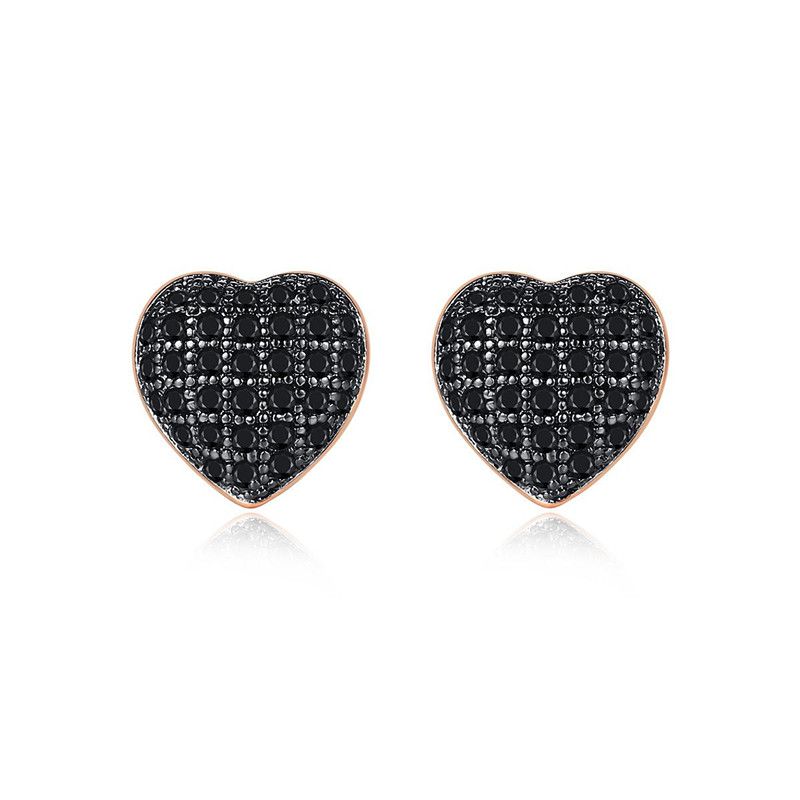 Earrings Fashion Heart Shaped Zircon Small Earrings Simple Earrings Wholesale