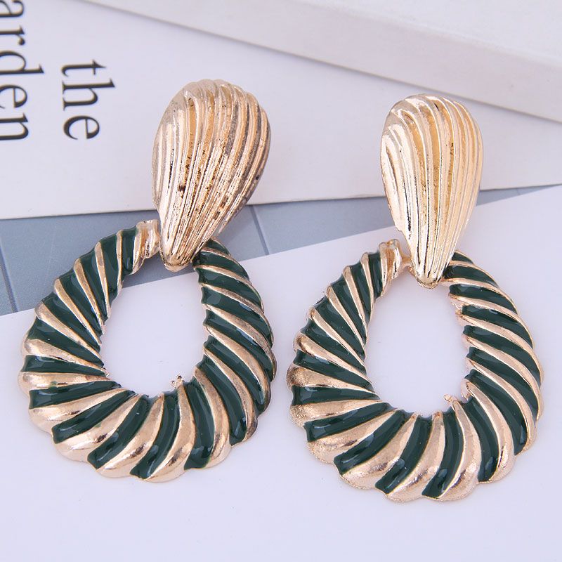 European And American Fashion Metal Simple Water Drop Exaggerated Earrings