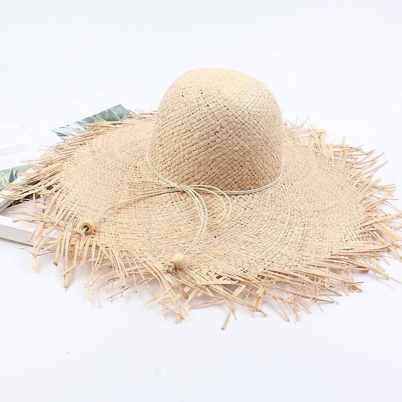 قبعة الصيف جديد قناع شاطىء البحر الشاطئ البرية طوي كبيرة حافة قبعة