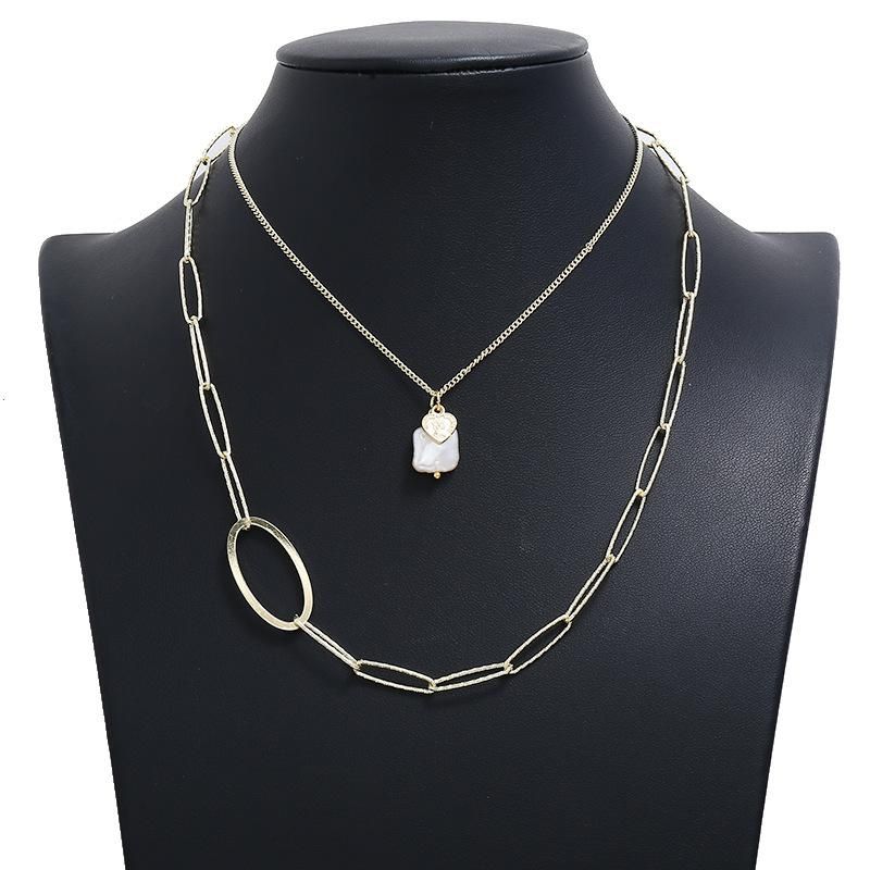 Fashion Three-dimensional Circle Necklace Simple Geometric Necklace Wholesale