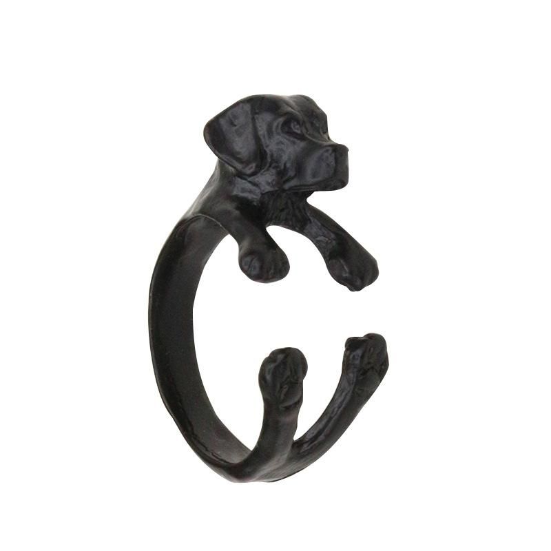 Koreanische Version Des Niedlichen Zodiac Cocker Spaniel Ring Welpe Zeigefinger Ring  Hot Sale Jewelry Großhandel