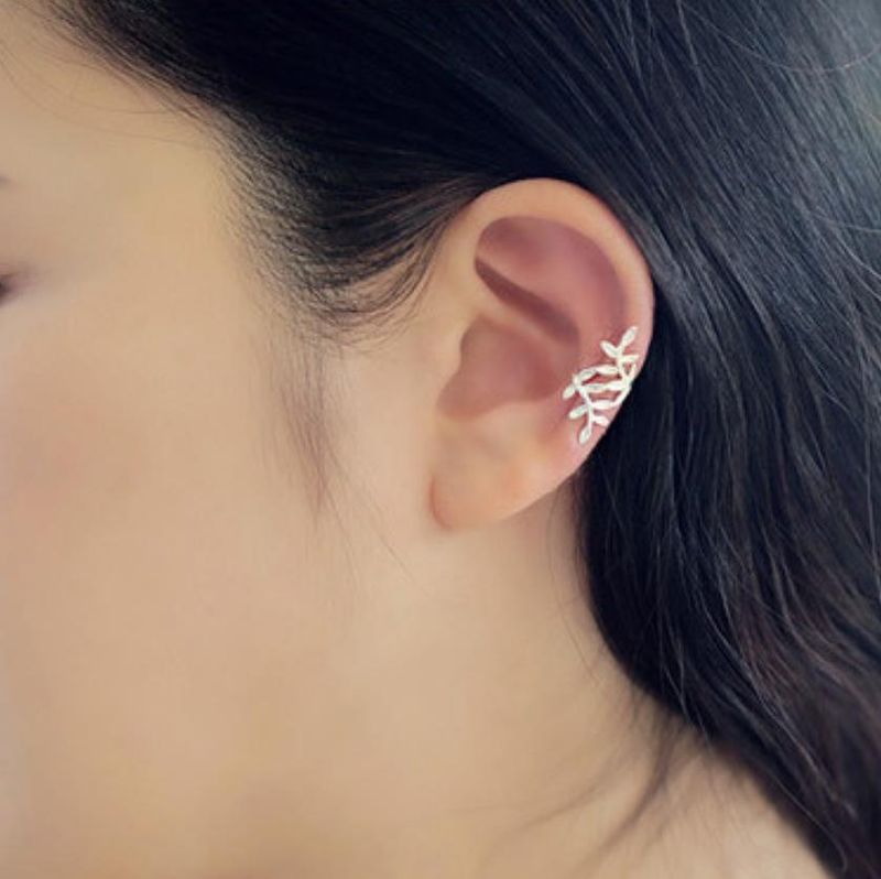 Großhandel Schmuck Einfacher Stil Blatt Metall Keine Intarsien Überzug Ohrringe