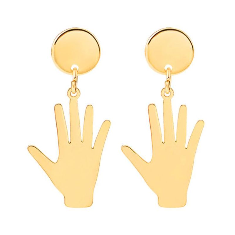 Slap Environmental Protection Gold-plated Silver Earrings